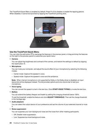 Enable Trackpoint Laptop Lenovo Thinkpad X1 Carbon Gen 13th Aura Edition tại NHật Minh ...