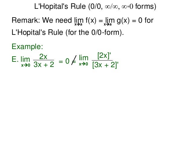 X2 7 L Hopital Rule I