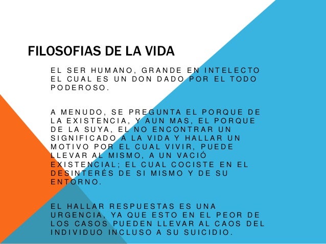 Filosofias de la vida