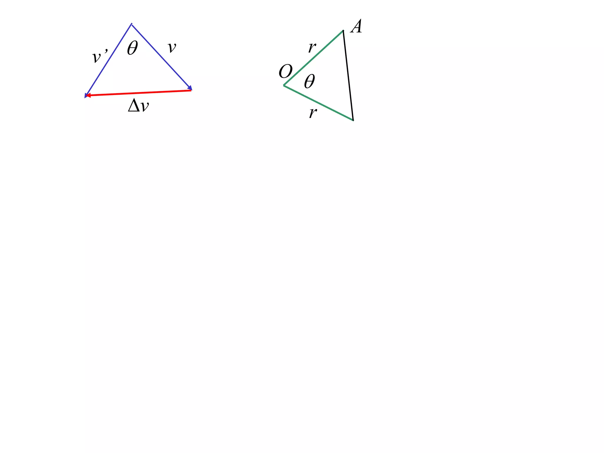A
v’ 
        v       r
            O
                
   v           r
 