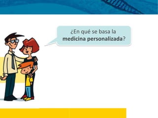 ¿En	
  qué	
  se	
  basa	
  la	
  
medicina	
  personalizada?	
  
	
  
 