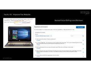 BazaarVoice Ratings and Reviews
See Speaker Notes.
Tactic #5 Improve The Website
 