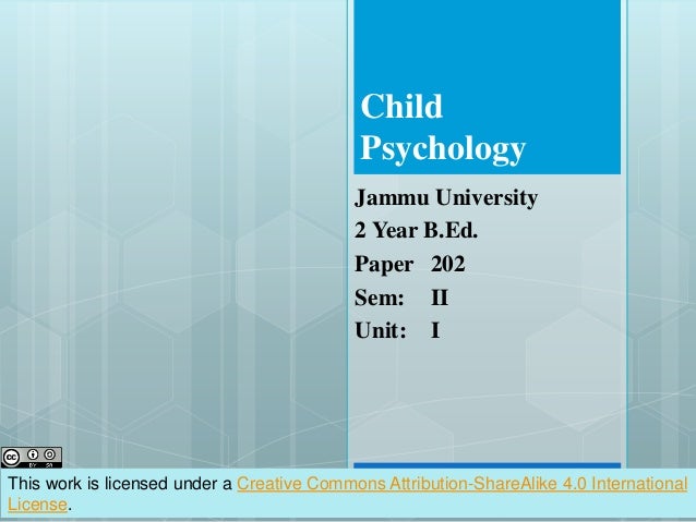 Child psychology past papers