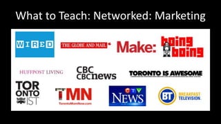 What to Teach: Networked: Marketing 
 