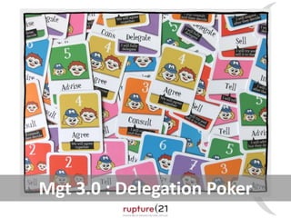 Mgt 3.0 : Delegation Poker 
 
