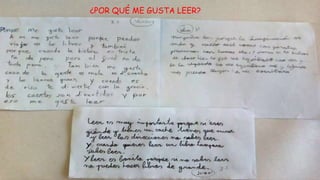 ¿POR QUÉ ME GUSTA LEER?
 