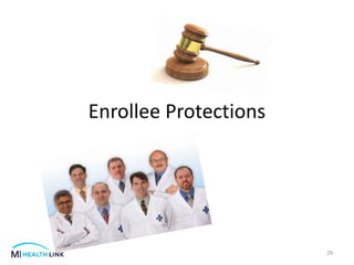 Enrollee Protections
29
 