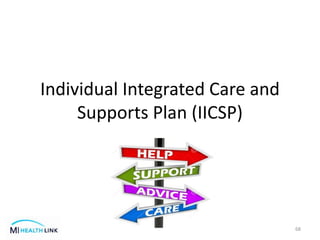 Individual Integrated Care and
Supports Plan (IICSP)
68
 