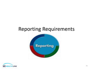 Reporting Requirements
74
 