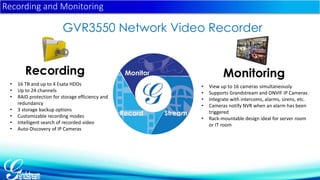 Grandstream Network Video Recorder GVR3550 presentation | PPTX