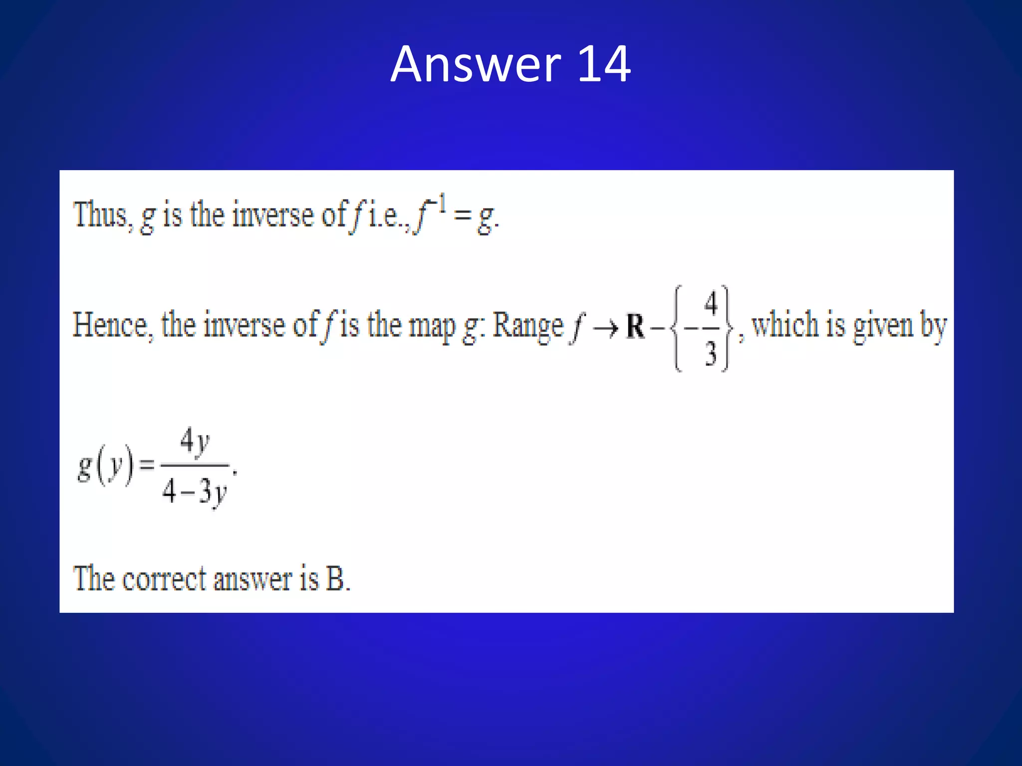 Answer 14
 