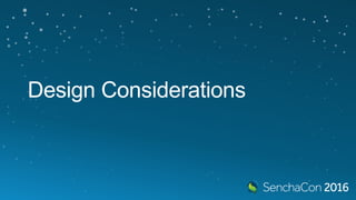 Design Considerations
 