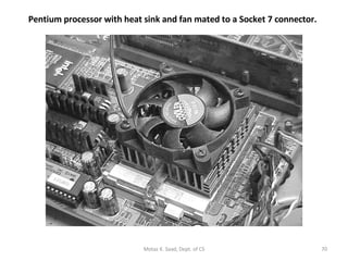 Pentium processor with heat sink and fan mated to a Socket 7 connector. Motaz K. Saad, Dept. of CS 