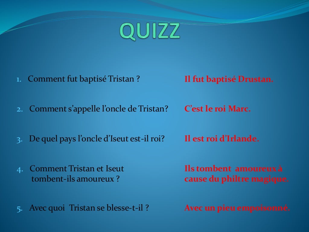 Résumé Tristan Et Iseult En 10 Lignes