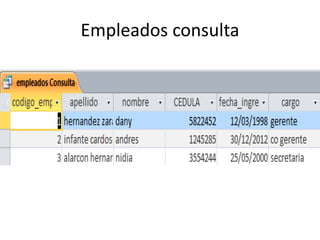 Empleados consulta
 