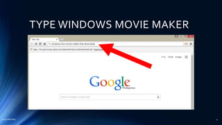 TYPE WINDOWS MOVIE MAKER
2015mftpulido 4
 
