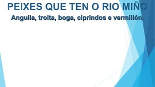 PEIXES QUE TEN O RIO MIÑO
 