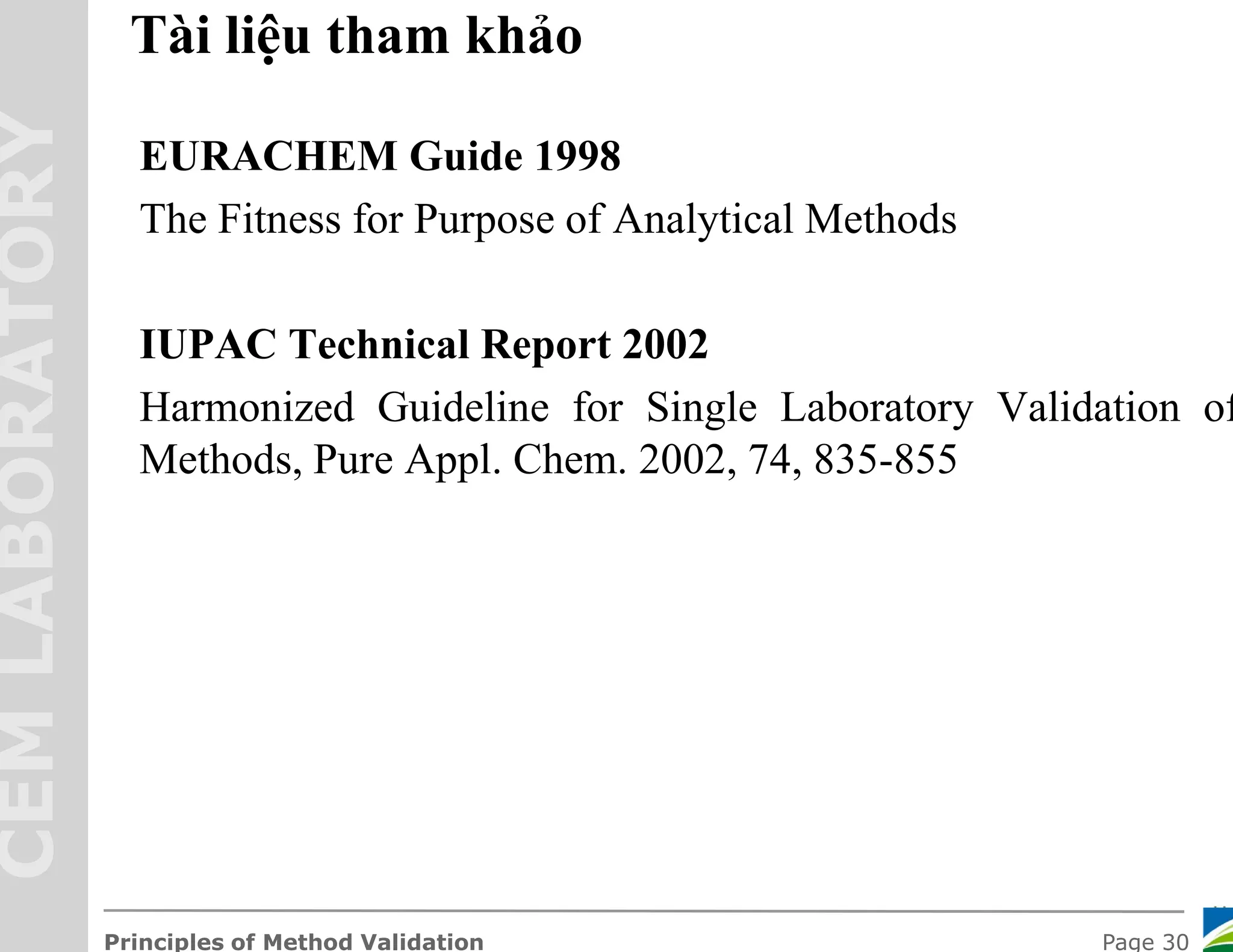 Xac nhan gia tri su dung cua phuong phap method validation | PDF