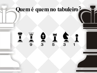 Quem é quem no tabuleiro? 9  3  5  3  1 