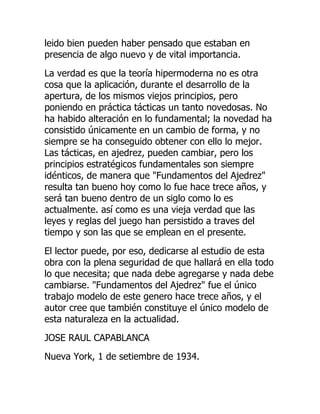 Livro Fundamentos Del Ajedrez de José Raúl Capablanca (Espanhol)