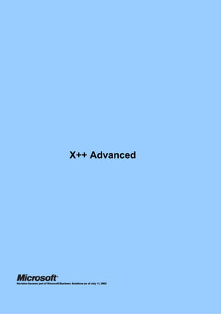 X++ Advanced 
 