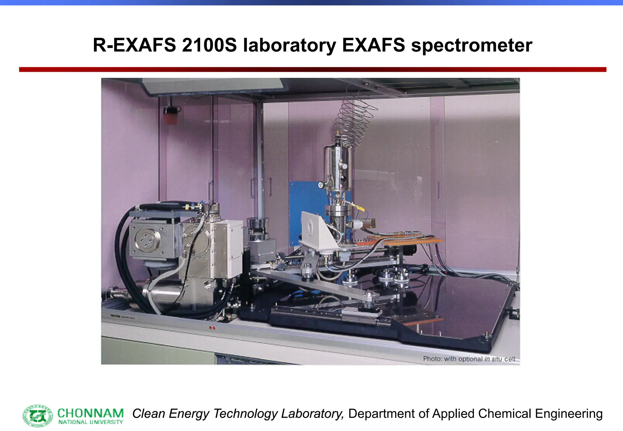 Clean Energy Technology Laboratory, Department of Applied Chemical Engineering
R-EXAFS 2100S laboratory EXAFS spectrometer
 
