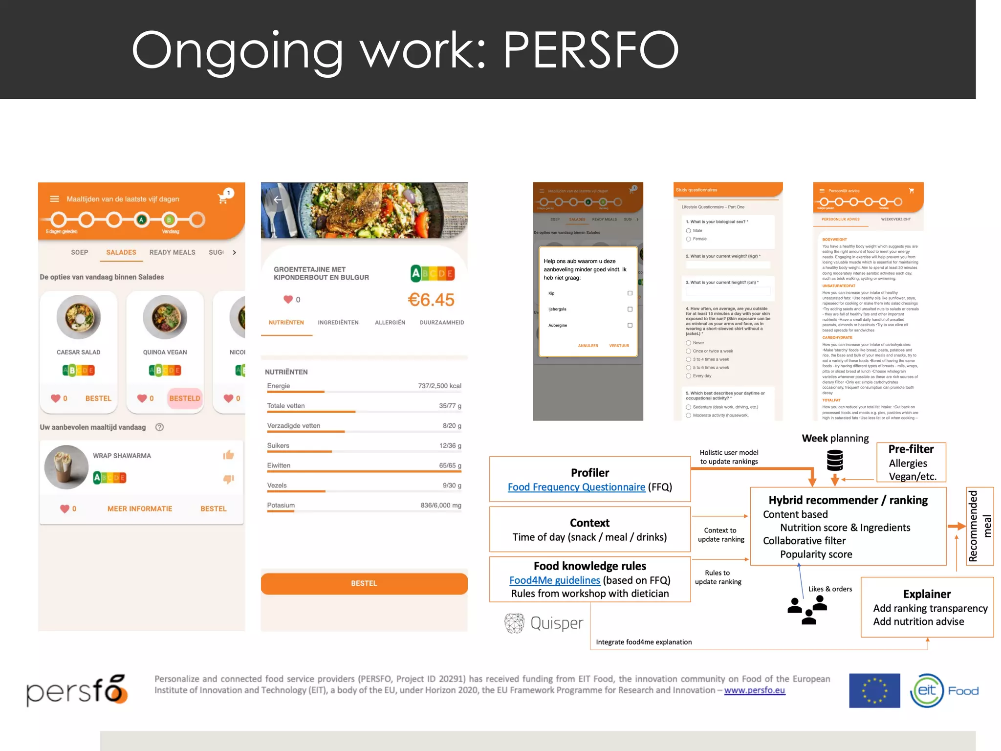 Ongoing work: PERSFO
 