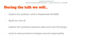 www.teresa-kubacka.com
World Usability Day 2020 Switzerland – Human-Centered AI – 12.11.2020
During the talk we will...
- ...