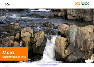 3M




Mura
Gleichmäßiger Fluss

                      Fotocopyright: http://www.sxc.hu/profile/thadz
 17.04.2013               Lizenz: Royalty free, see usage options      10
 