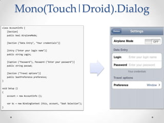 Mono(Touch|Droid).Dialog
 