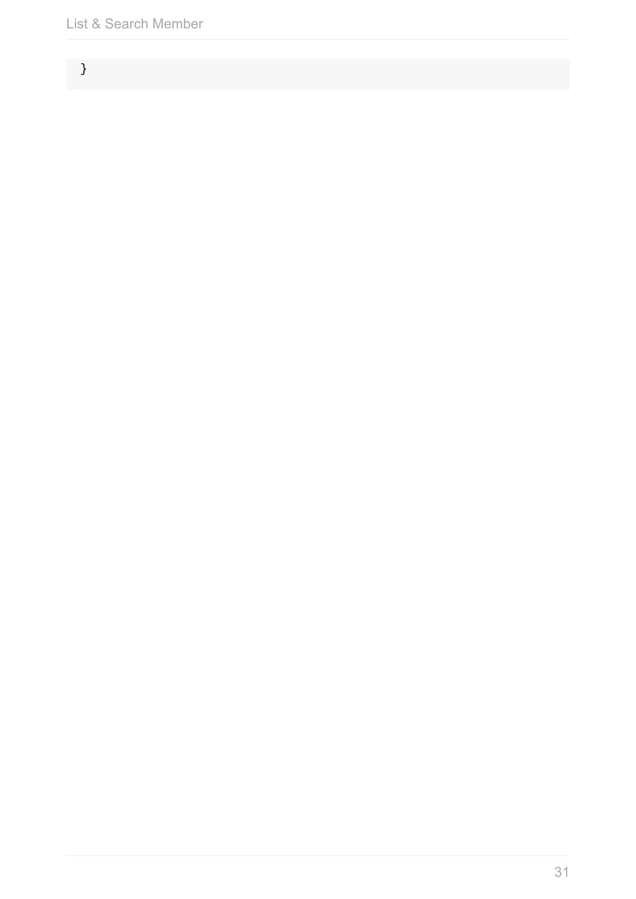 } List	&	Search	Member 31 