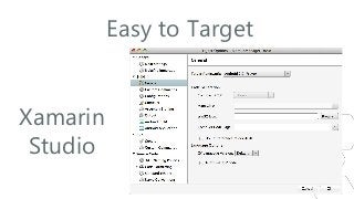 Easy to Target
Xamarin
Studio

 