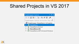 Shared Projects in VS 2017
 