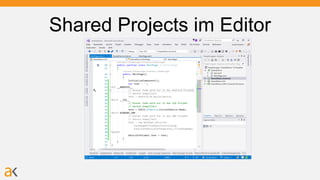 Shared Projects im Editor
 