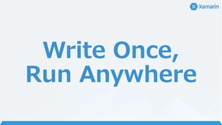 Write Once,
Run Anywhere
 