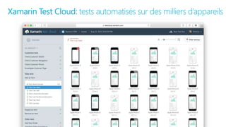 Xamarin Test Cloud: tests automatisés sur des milliers d’appareils
 