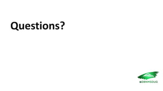 Questions?
 