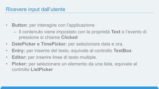 Domanda 2
Se voglio realizzare un’app per iPhone e iPad curata pixel per pixel,
Xamarin.Forms è la scelta migliore per il mio progetto
a) Vero
b) Falso
 