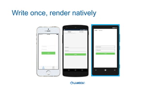 Write once, render natively
 