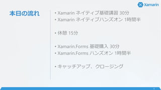 դ ? Xamarin ͥƥֻAv 30
? Xamarin ͥƥ֥ϥ󥺥 1rg
?  15
? Xamarin.Forms Aُ 30
? Xamarin.Forms ϥ󥺥 1rg
? ååס`
3
 