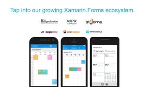 Tap into our growing Xamarin.Forms ecosystem.
 