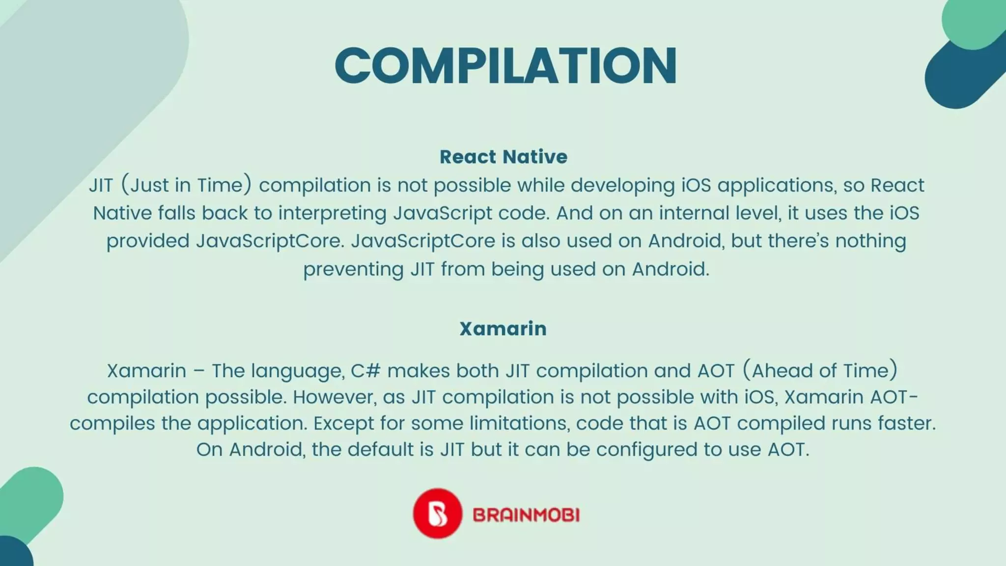 Xamarin vs react native