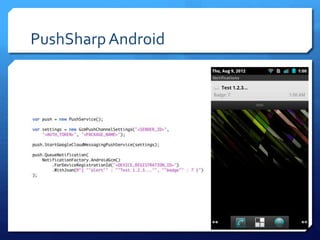 PushSharpAndroid
 