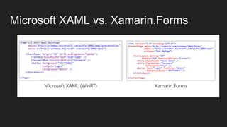 Microsoft XAML vs. Xamarin.Forms
 