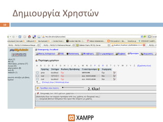 Δημιουργία Χρηστών 2. Κλικ! 