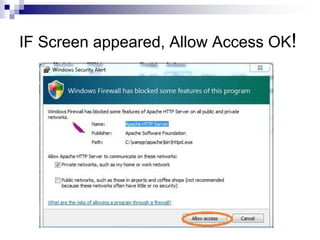 IF Screen appeared, Allow Access OK!
 