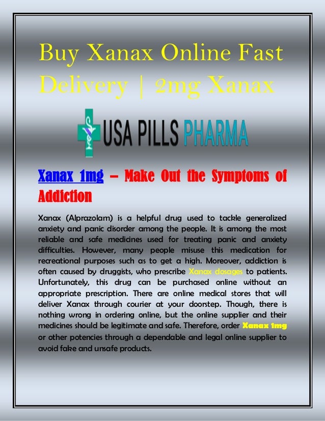 Buy xanax online fast delivery