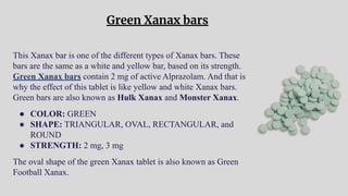 Xanax 2mg green bar