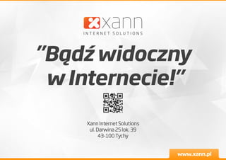 II Targi eHandlu - Xann Internet Solutions: Badź widoczny w internecie