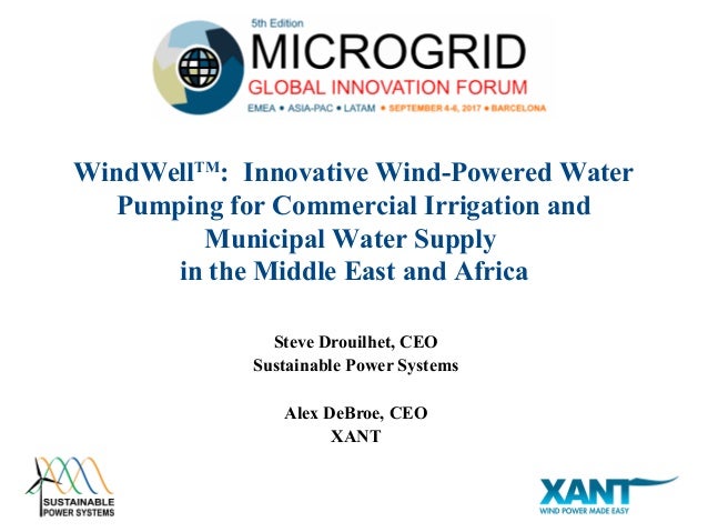 xant sps windwell wind powered water pumping for africa and the midd